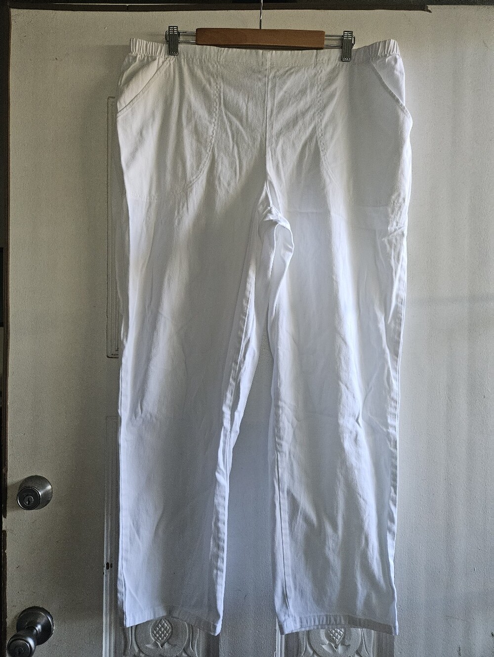Just My Size White Straight-Leg Women's Jeans 2XL